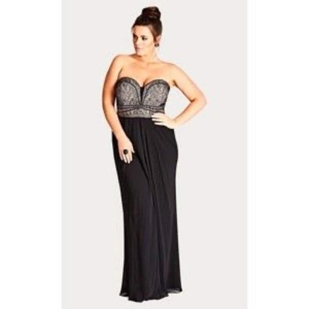 City Chic Strapless Dress